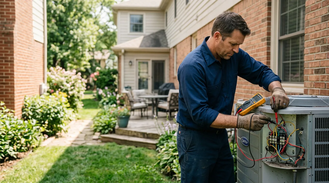 HVAC technician working near Tulare, CA
